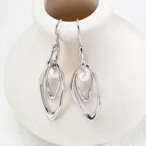 Sterling Silver Serene Drop Pearl Earrings 03 800×800