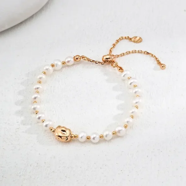 Silver Simple Natural Pearl Bracelet