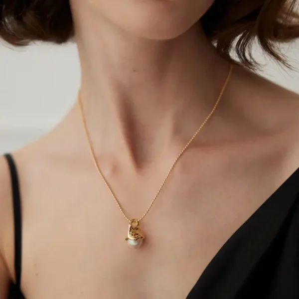 Natural Pearl Necklace Detachable - Image 4