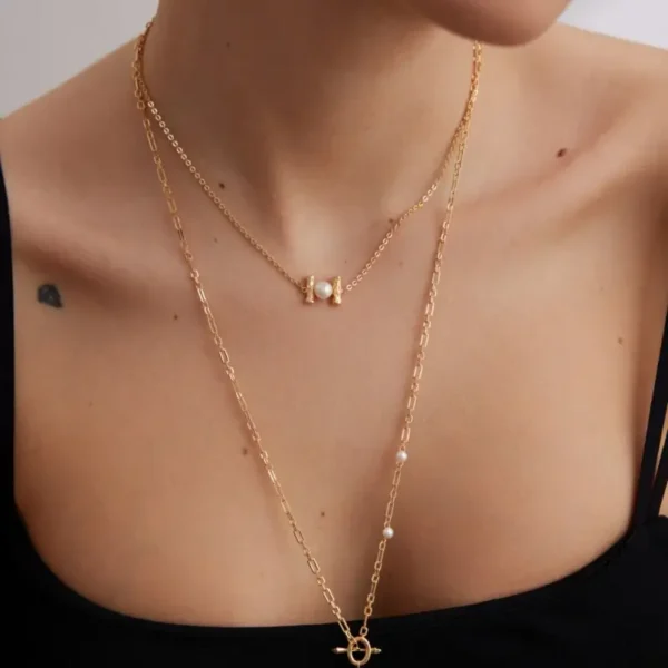 Sterling Silver Baroque Pearl Long Necklace - Image 7