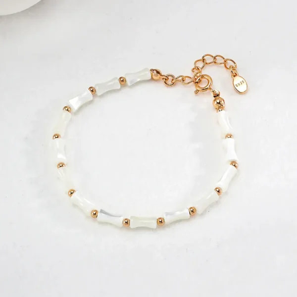Bamboo-Segment Shell Bracelet 01