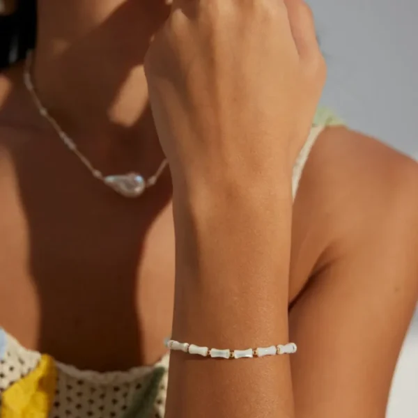 Bamboo-Segment Shell Bracelet 04