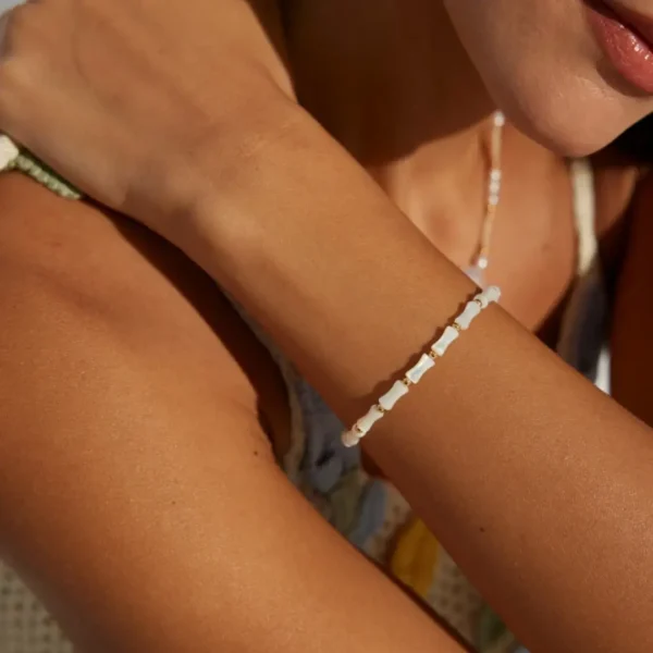 Bamboo-Segment Shell Bracelet 05