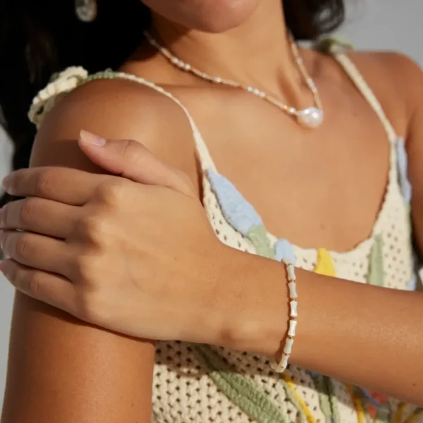 Bamboo-Segment Shell Bracelet 06