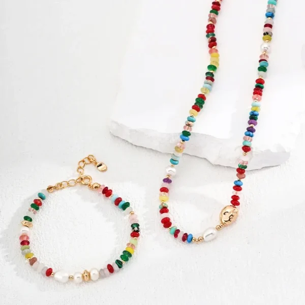 Dopamine Colorstone Pearl Bracelet 03