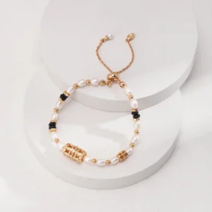 Gemstone Sterling Silver Pearl Bracelet 01