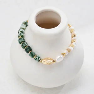 Green Nephrite Pearl Bracelet 02 Green Nephrite Pearl Bracelet 02
