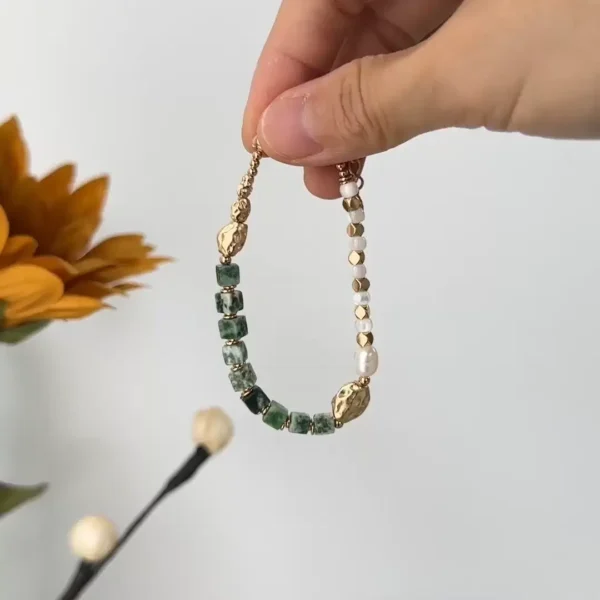 Green Nephrite Pearl Bracelet 03