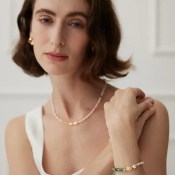 Green Nephrite Pearl Bracelet 04