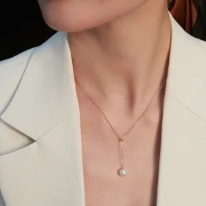 K Gold Natural Pearl Necklace 02 K Gold Natural Pearl Necklace 02