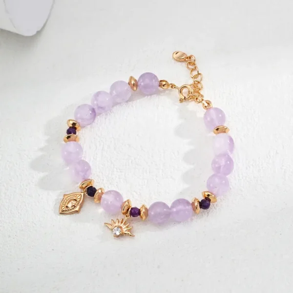 Lavender Amethyst & Zircon Bracelet 01