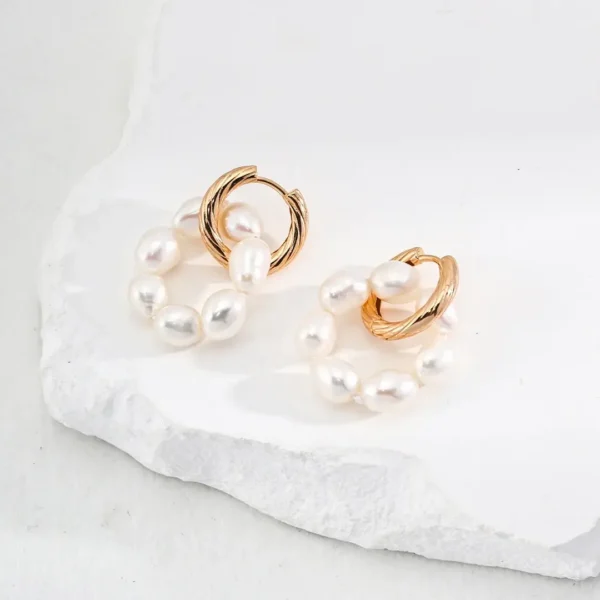 Moonlight Elegance Pearl Earrings Drops 01