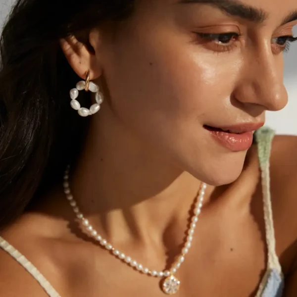 Moonlight Elegance Pearl Earrings Drops 03