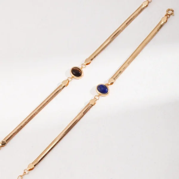 Natural Lapis Lazuli & Tiger Eye Bracelet 04