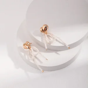 Oceanic Elegance Shell Pearl Earrings 02