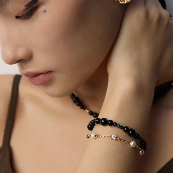 Onyx Pearl Bracelet 06