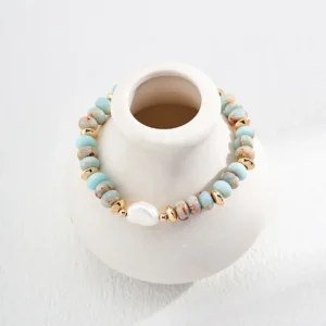 Shoushan Stone Pearl Bracelet 01