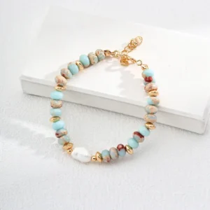 Shoushan Stone Pearl Bracelet 02