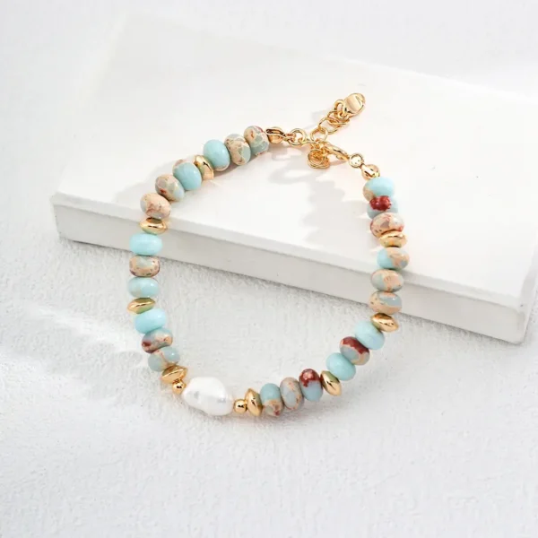 Shoushan Stone Pearl Bracelet 02