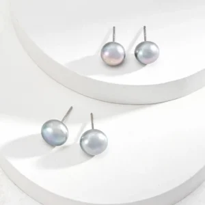 Sterling Silver Pearl Earrings Studs 02