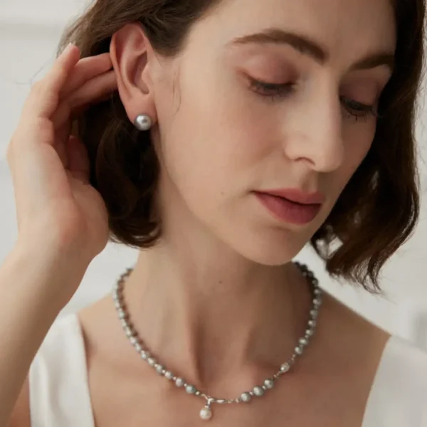 Sterling Silver Pearl Earrings Studs 04