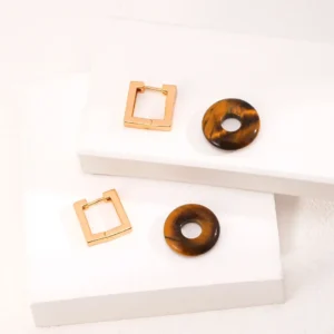 Tiger‘s Eye Earrings Studs 02