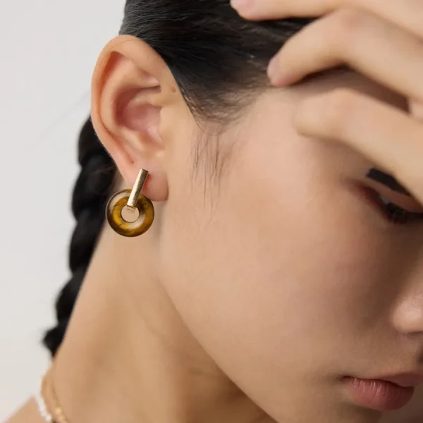 Tiger‘s Eye Earrings Studs 04