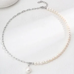 Vintage French Style Baroque Pearl Necklace 02